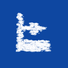 Naklejka premium Clouds in the shape of a small 3D printer symbol on a transparent background. A symbol consisting of clouds in the center. Illustration on transparent background