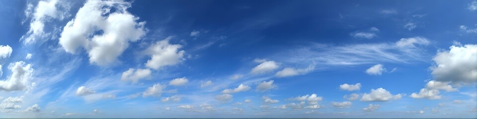 Obraz premium Vast Blue Sky With Fluffy White Clouds