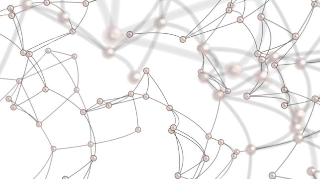 Abstract Network with Connected Pearls