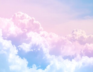 Pastel-hued cloudscape, soft light, dreamy aesthetic