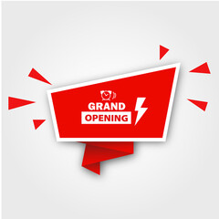  red flat sale website poster and banner for Grand opening banner design 