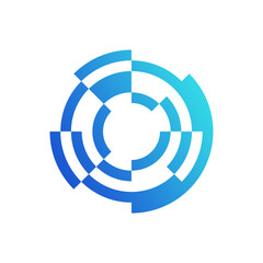 AI Security System Logo Biometric Circuit Logo