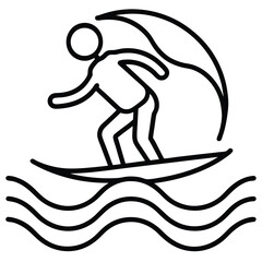 Single Water Sport Icon Design Featuring Various Colors and Simple Graphics Perfect for Representing Activities Like Swimming Surfing or Boating in a Modern Style