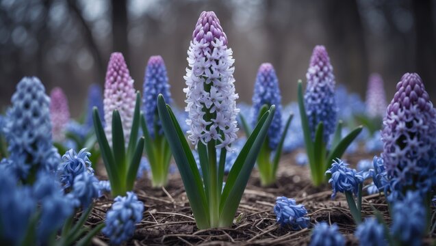 A stunning Hyacinth flower in springtime.