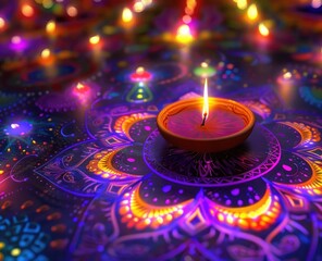 A photo of a rangoli, diwali stock images, realistic stock photos