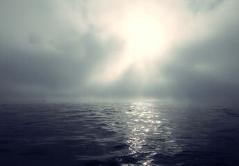 Obraz premium Misty Ocean Sunrise