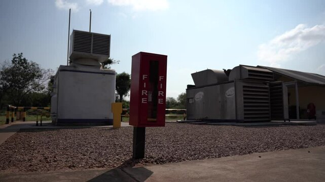 Gas pump station fire extintor