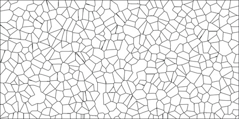 Abstract black and white voronoi diagram pattern for design backgrounds and textures seamless geometric illustration