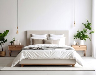 Minimalist bedroom interior