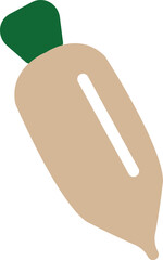 radish icon Simple outline illustration set