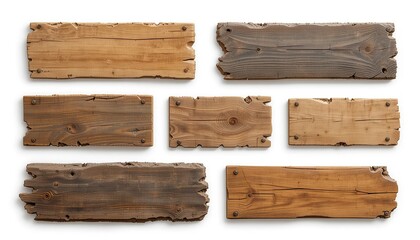A stack of old, brown wooden boards with a vintage texture, perfect for a blank wall or design