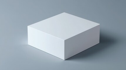 A stunning image of blank white box mockup on gray background.