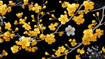 cherry blossom, flower, pattern, floral, seamless, vector, illustration, nature, spring, blossom, design, wallpaper, decoration, flowers, pink, cherry, tree, art, leaf, beauty, plant, texture, branch,