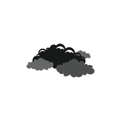 Dark and Stormy Clouds Vector Illustration. Atmospheric Weather Graphic for Designs, Backgrounds, Posters, and Digital Art