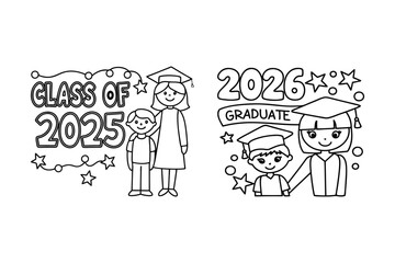 Graduation Outline Celebrating the Class of 2025