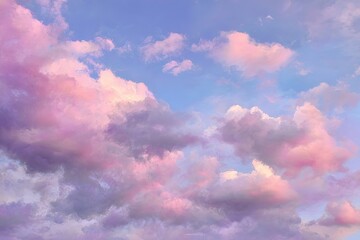 Pastel Pink And Purple Cloudscape Sky