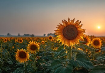 Sunrise Sunflower Field