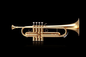 Obraz premium Trumpet horn gold performance.