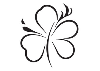 silhouette of a hibiscus flower logo vector, hibiscus flower logo icon silhouette, flower silhouette logo, hibiscus flower silhouette, black and white hibiscus flower silhouette on white background	