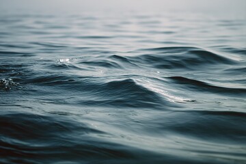 Close Up View Of Rippling Ocean Water Surface