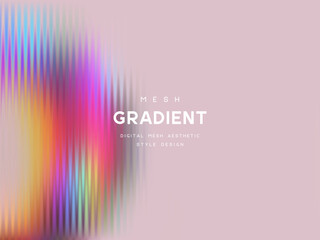 3d glassmorphism glass with iridescent colors on the pastel pink. Abstract gradient background. Corrugated trendy texture. Vector illustration.