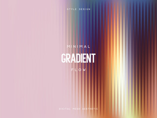 3d glassmorphism glass with iridescent colors on the pastel pink. Abstract gradient background. Corrugated trendy texture. Vector illustration.