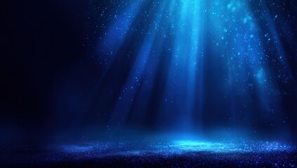 Dramatic Blue Light Spotlight Background
