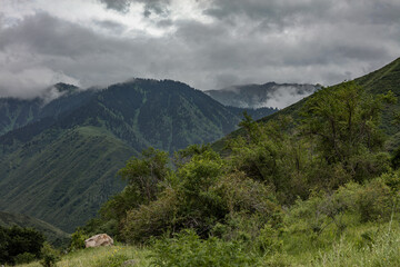 Obraz premium mountain landscape with clouds