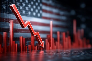 미국 금융시장 침체와 주가 하락 AI 생성