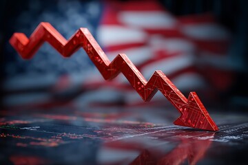 주식시장 하락과 미국 경제 위기 AI 생성