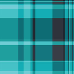 Hunter textile seamless check, harmony plaid texture vector. Stylish pattern tartan background fabric in cyan and teal colors.
