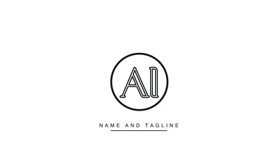 AI, IA Abstract Letters Logo Monogram