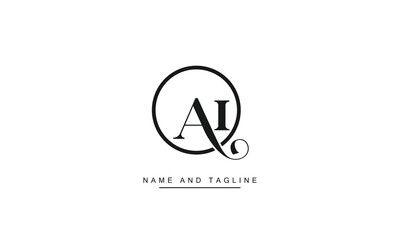 AI, IA Abstract Letters Logo Monogram