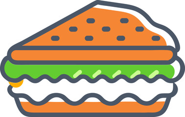 Sandwich icon vector