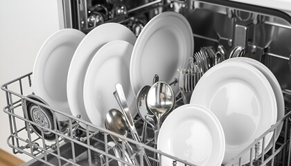 Open dishwasher tray