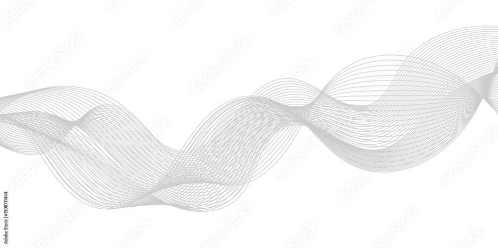 Poster abstract wave line for banner, template, wallpaper background with wave design.abstract grey, white 