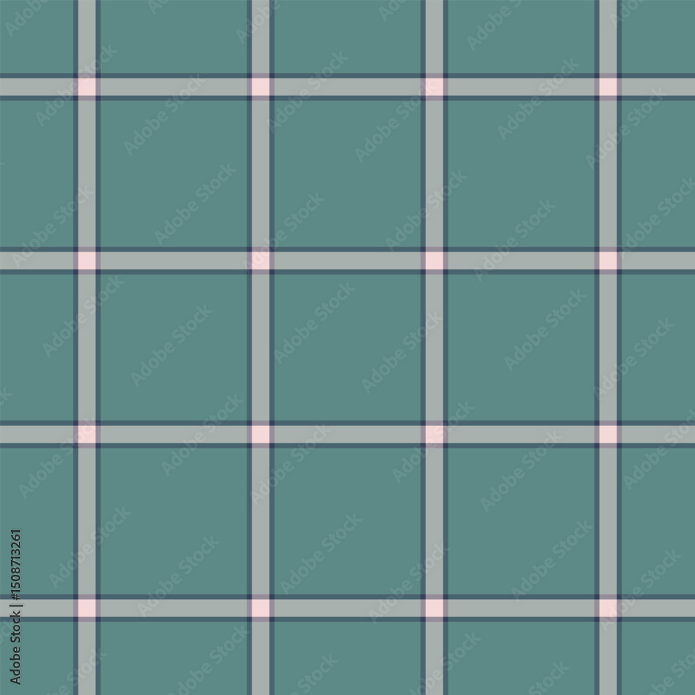 Poster seamless plaid pattern with a calming aesthetic. green background with gridlines, perfect for backgr