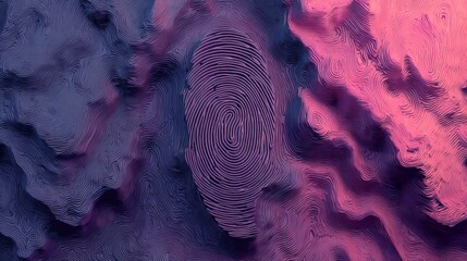 Abstract Geometric Pixelated Landscape With Purple And Pink Shades