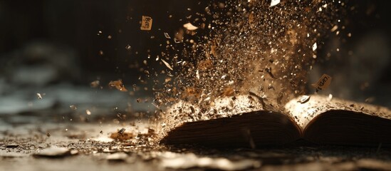 Exploding Open Book