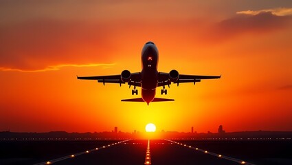 Airplane Taking Off at Sunset: Journey, Adventure, and New Beginnings