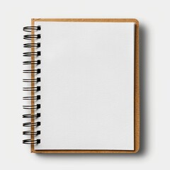Blank spiral notebook with shadow