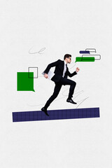 Trendy sketch pop artwork collage of happy girl guy stand bubble communication speech chat dialogue...