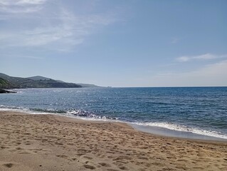 beach in the morning in Bosa Marina, Sardinia