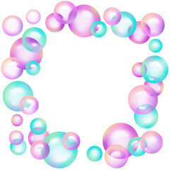 Iridescent Bubble Frame