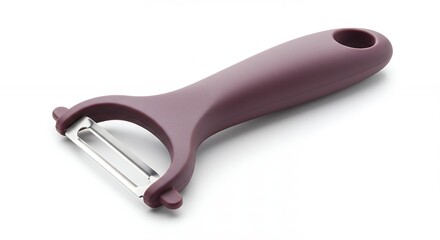Obraz premium Dark purple peeler against white background