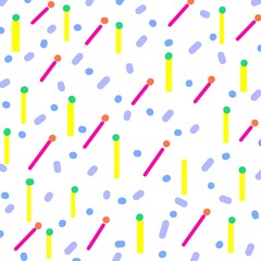 seamless pattern with colored pencils