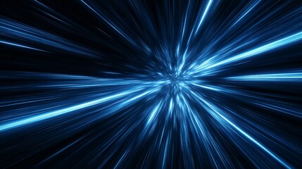 Abstract Blue Light Tunnel Effect
