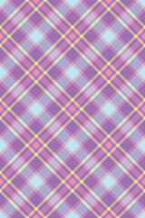 Pano vector background pattern, argyle tartan textile texture. Bedding seamless plaid fabric check in violet and pink colors.
