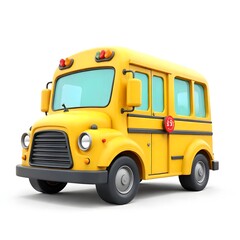 school bus isolated on white