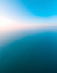 BIRDS-EYE PERSPECTIVE OF THE OCEAN, smooth light. with white shades